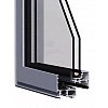 Système à ouvrant caché pour vitrage jusqu’ à 30 mm.Ouvrant avec nez polyamide, parclose PVC extérie...