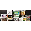 Pots en plastique coniques inviolables : languette de garantie déchirable 100% recyclable : fabriqué...