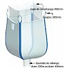 BIG BAG standardCharge maxi: 1 500 kgCoefficient de sécurité: 6/1 (sac réutilisable)Toile du Big Bag...