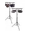 4 projecteurs Disco* et 2 pieds(*mushroom, flower, sweeper, dynamite, colortec, gobo flower, mover, ...