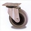 Roulettes série jante polyamide bandage caoutchouc gris non tachant moyeu lisse ou à rouleaux. Ces r...