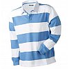 Polo rugby rayé en jersey James & Nicholson Polo rugby en jersey lourd Rayures contrastées trico...