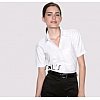 Chemise femme oxford manches courtes70 % coton/30 % polyester, fil teint,col classique deux boutons,...