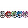 Jeton casino en plastique. Diamètre 40 mm. Marquage sticker effet laser identique sur les 2 faces. C...