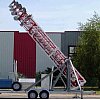 Remorque double essieux avec pylône télescopique type Antennes Leclerc 30