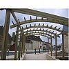 COMBINES PERGOLAS:Poteaux 11x11, L 300cm, Surlongueur pour scellement, Sablières 11x11 (assemblage p...