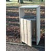 CORBEILLES DE PROPRETE:MODELE AMBOISE:Porte amovible/Clavette inox/Cadenas laiton, Ossature acier ga...