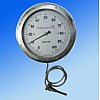 Thermomètre à dilatation de gaz avec sonde déportée. Capillaire inox protégé ou non. Cadran de 63 à ...