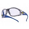 Lunettes polycarbonate monobloc incolore. Nez intégré. Branches nylon inclinables. Protections latér...