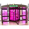 - vinyle microperforé imprimé- vinyle incolore imprimé en UV - rambardes Place d'Arc- numéros de bât...