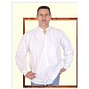 Chemise à l'ancienne le laboureur,Col officier avec 3 boutons. Nombreux plis aux empiècements devant...