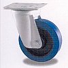 Roulettes série jante polyamide revêtement caoutchouc bleu élastique non tachant vulcanisé, moyeu à ...