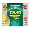 DVD-RAM 4,7 GoDisque une face sans cartouche12 cm120 minutes d'enregistrement (en mode fin)Vitesse 3...